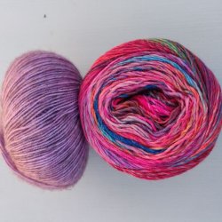 Garnkit sejlformet sjal i Colorissimo og Ecopuno