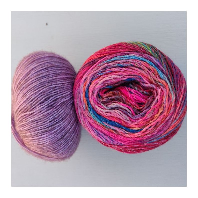 Garnkit sejlformet sjal i Colorissimo og Ecopuno