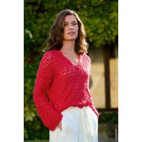 Opskrift H�klet sweater i Setasuri, p� Dansk sendes som PDF