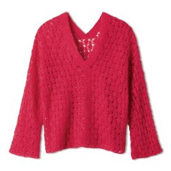 Opskrift H�klet sweater i Setasuri, p� Dansk sendes som PDF