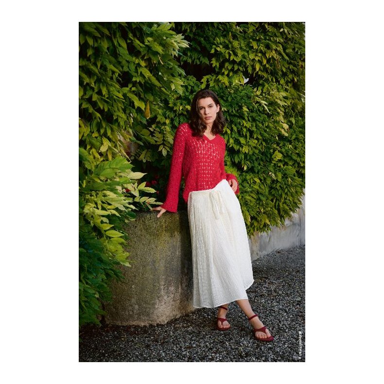 Opskrift H�klet sweater i Setasuri, p� Dansk sendes som PDF