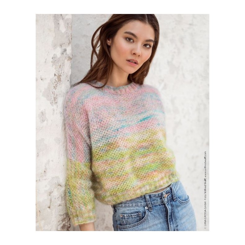 Opskrift Pullover i Silkhair p dansk sendes som PDF