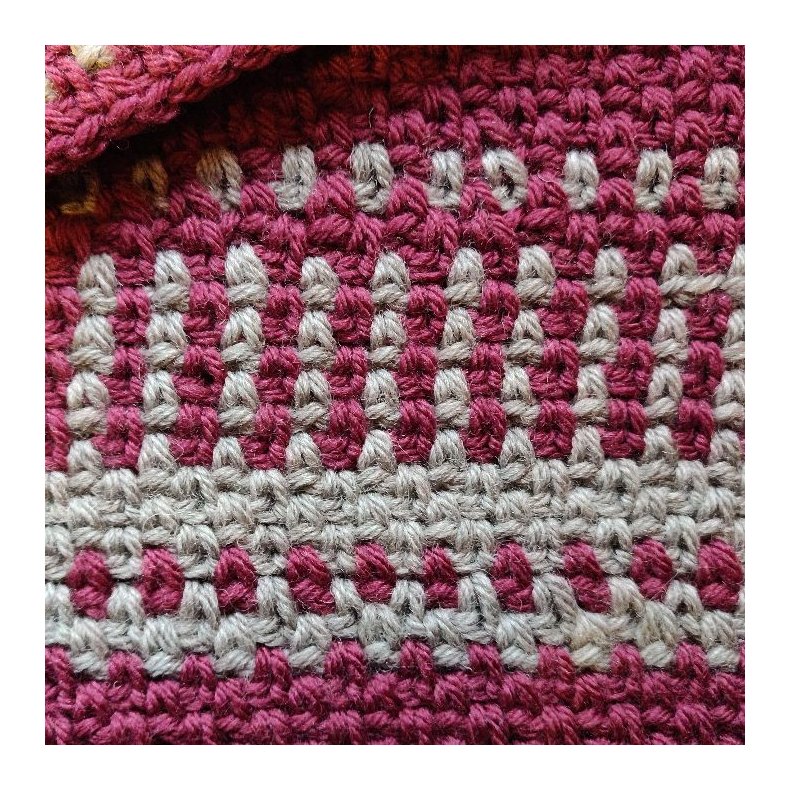 Opskrift Vvehklet halstrklde i 2 farver