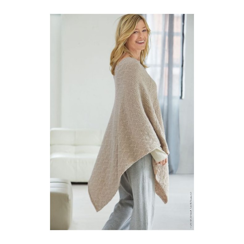Opskrift Poncho i Merino Uno p dansk sendes som PDF