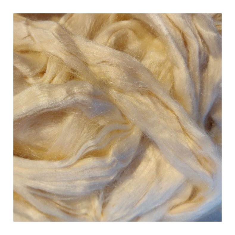 Tussah silke fibre til spinding 50g