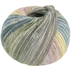 Meilenweit Bomuld/bambus Positano 2562 Mrkerd/Lysgul/Mos/Petroleumsgrn 100g