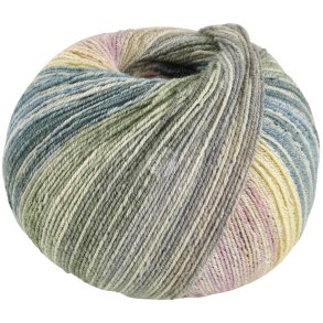 Meilenweit Bomuld/bambus Positano 2562 Mrkerd/Lysgul/Mos/Petroleumsgrn 100g