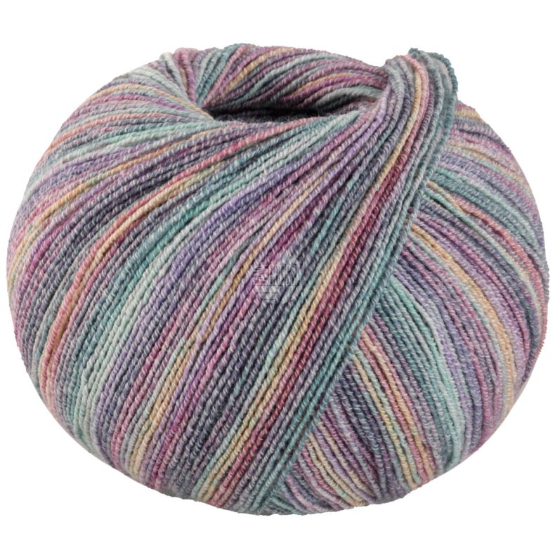 Meilenweit Bomuld/bambus Sole Mix 6418 Mrkegr/Violet/Honninggul/Pink/Jade 100g