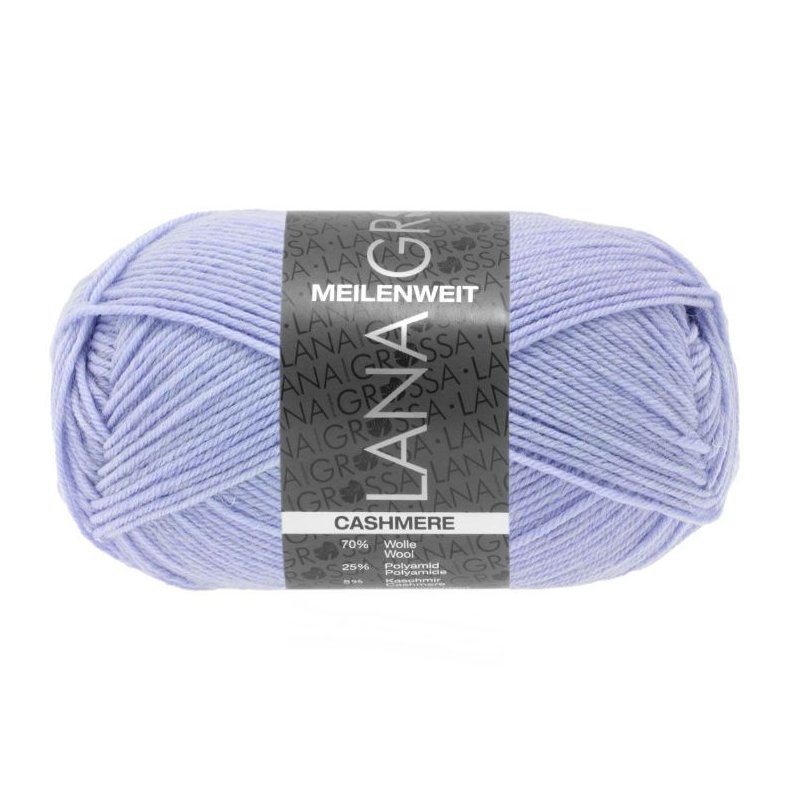 Uld Kashmir strmpegarn 50g Lys Lavendel 38