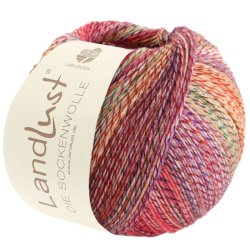 Landlust Die Sockenwolle 211 Vinrd/Kirsebr/Gul 100g
