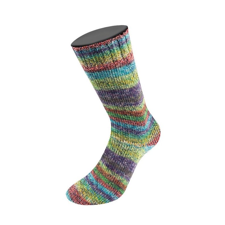 Landlust Die Sockenwolle 216 Turkis/Grn/Violet 100g