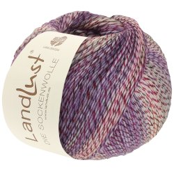 Landlust Die Sockenwolle 217 Ecru/Lilla/Pink/Fuschia 100g
