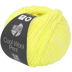 Cool Wool Ekstrafin Merino Print Neon Gul 6521 Udget