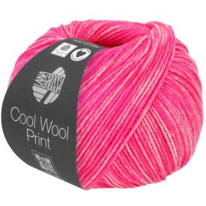 Cool Wool Ekstrafin Merino Print Neon Pink 6525 Udget