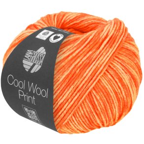 Cool Wool Ekstrafin Merino Print Neon Orange 6526 Udget