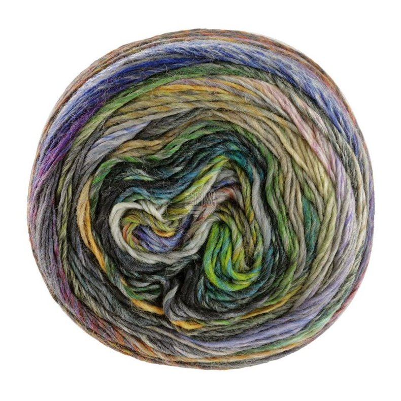 Colorissimo fv 201 Mrkegr/Isbl/Petrol/Gammelrosa/Grbrun/Oliven