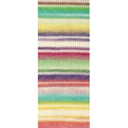 Gomitolo Magico 3027 ecru/lysgulgrn/gulbeige//grviolet 