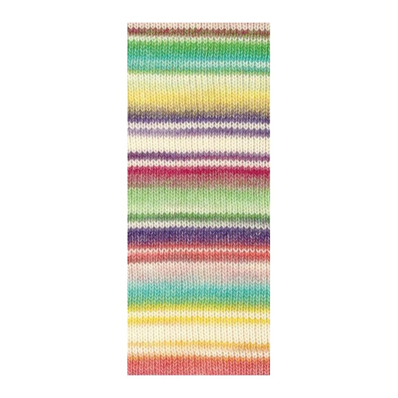 Gomitolo Magico 3027 ecru/lysgulgrn/gulbeige//grviolet 